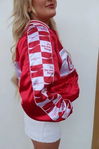 Team Coca Cola Bomber Jacket - Red, Black & Wht