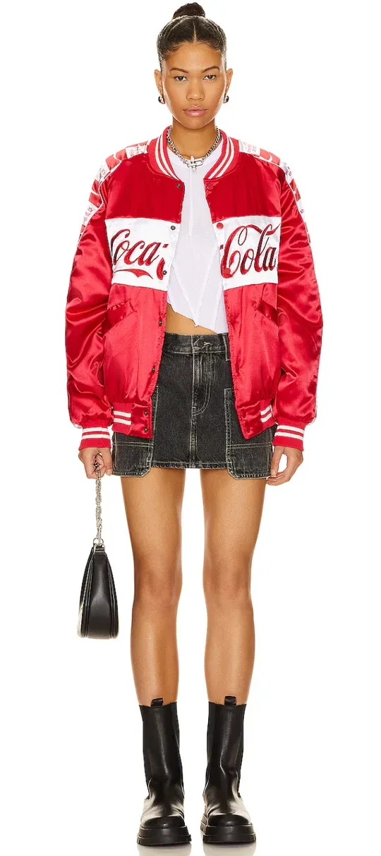 Team Coca Cola Bomber Jacket - Red, Black & Wht