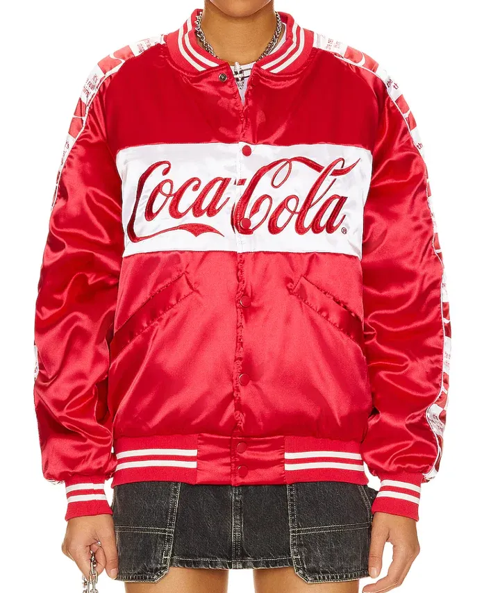 Team Coca Cola Bomber Jacket - Red, Black & Wht