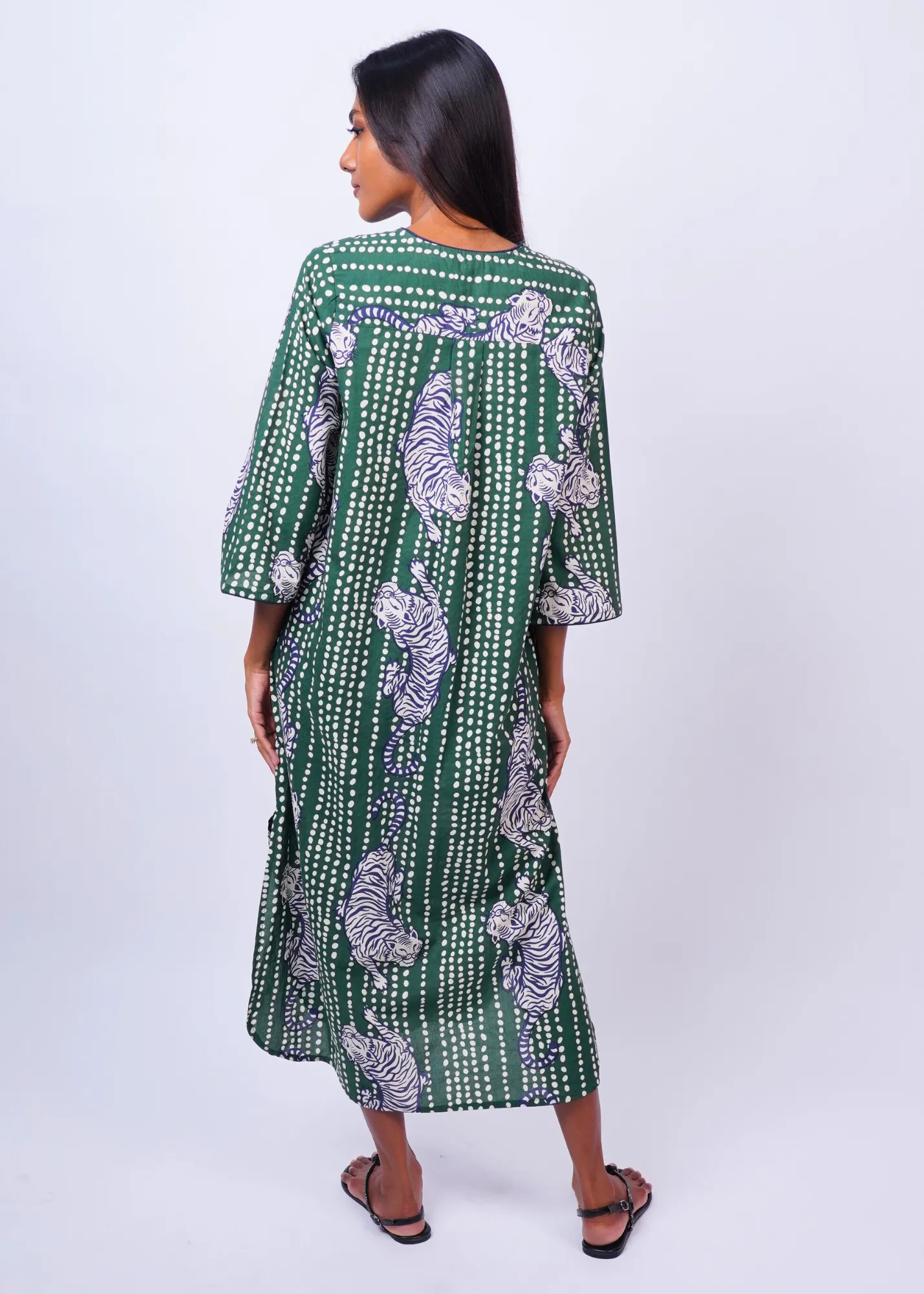 Tunic Dress - Moss Tiger