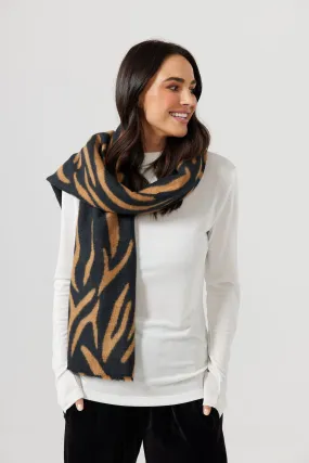 Wild Times Scarf (Black   Tan)