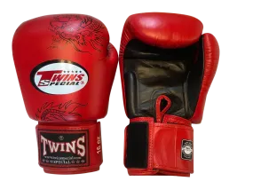 泰拳拳套 Thai Boxing Gloves : Twins Special FBGVL3-6 Black Red